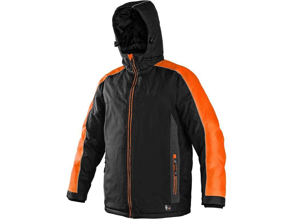 CXS BRIGHTON Pánská bunda zimní - černo/oranžová