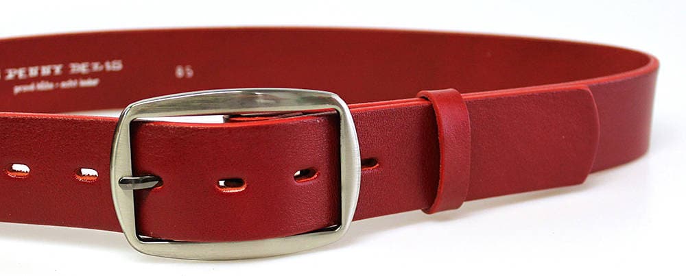 PENNY BELTS 11793 Dámský kožený opasek červený