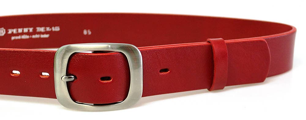 PENNY BELTS 9993 Dámský kožený opasek červený