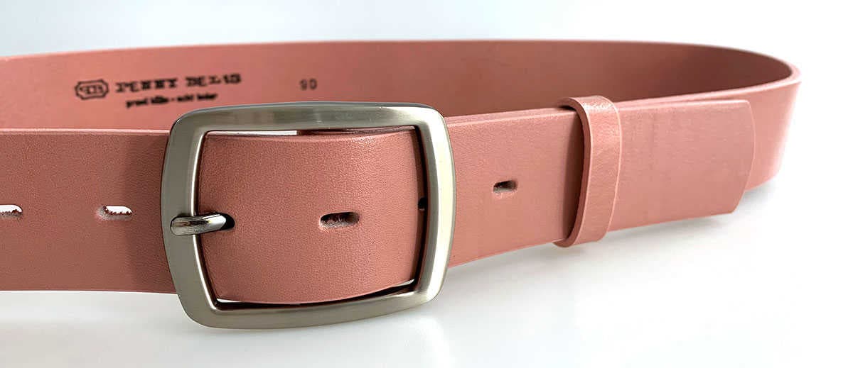 PENNY BELTS 46503 Dámský kožený opasek růžový