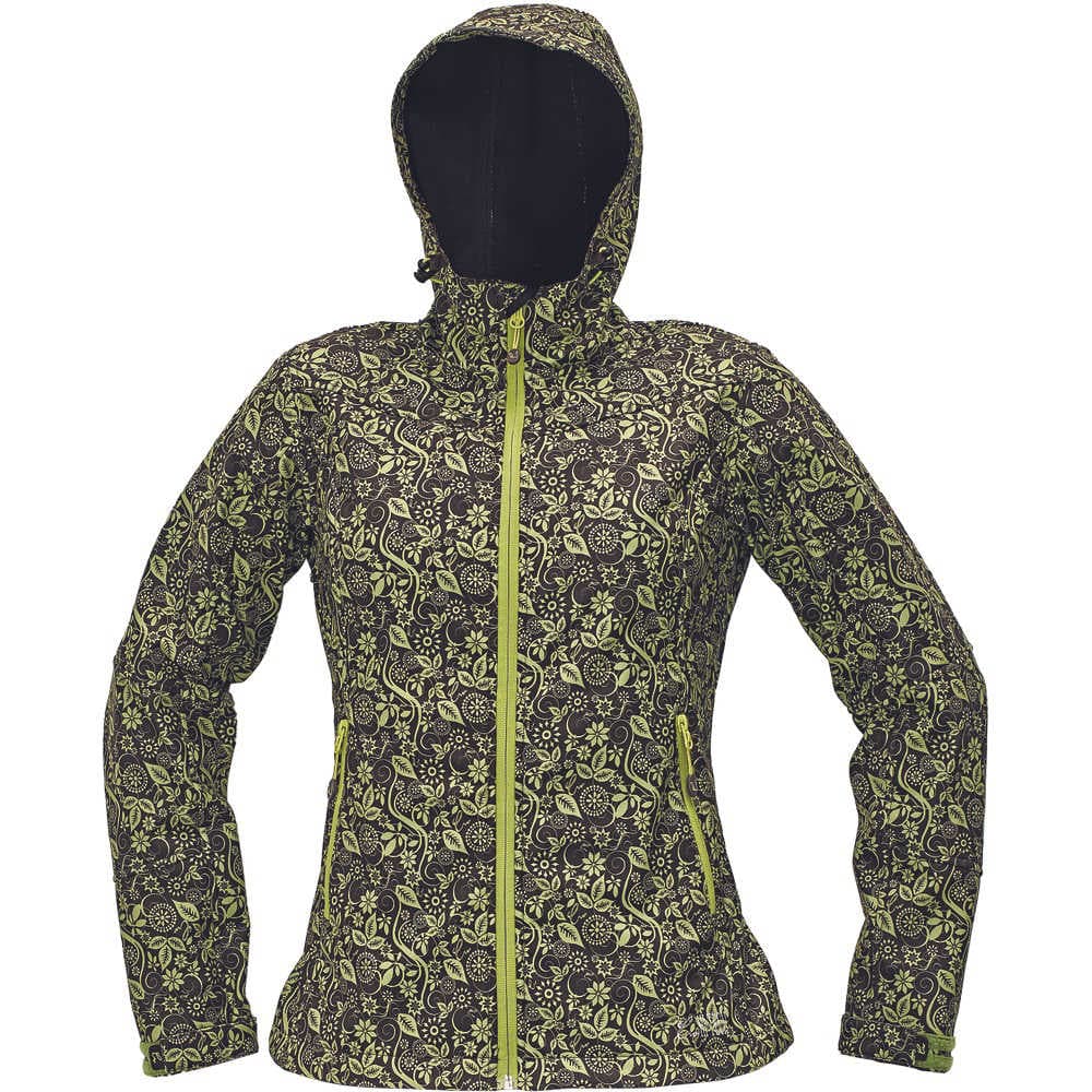 CRV YOWIE print Dámská softshellová bunda zelená