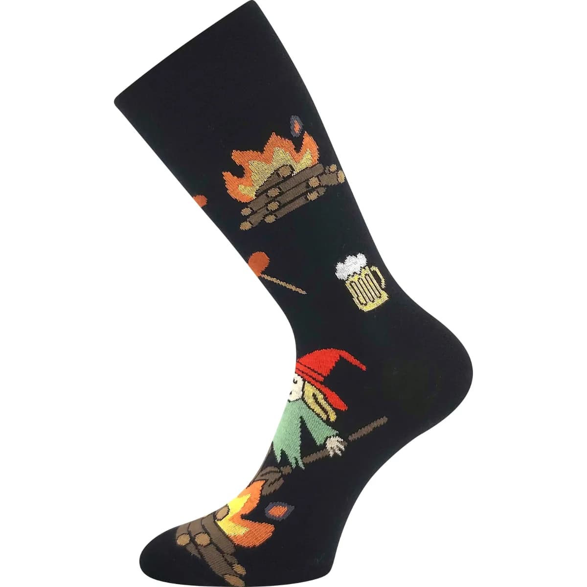 LONKA Ponožky unisex trendy ELVIRA s obrázkem ČARODĚJNICE (3 páry)