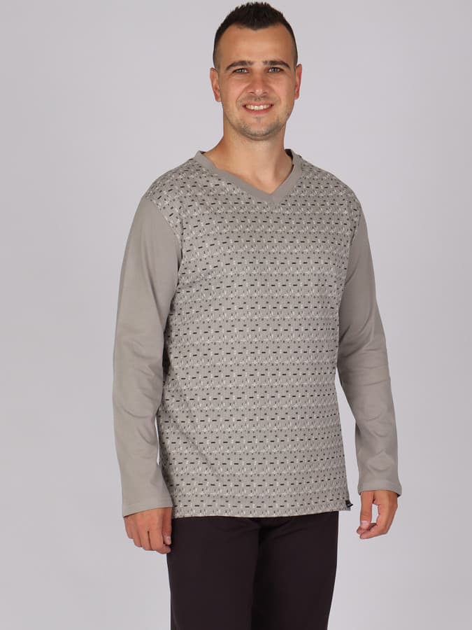 EVONA a.s. Pánské dlouhé pyžamo P DIEGO 913 - P DIEGO 913 XXL - náhled 2