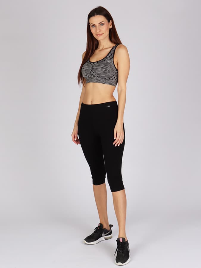 EVONA a.s. Dámské sportovní capri LEANA černé - Dámské sportovní capri LEANA černé 023