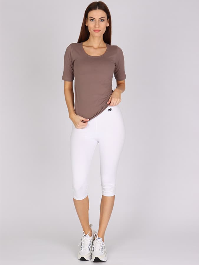 EVONA a.s. Dámské sportovní capri LEANA bílé - Dámské sportovní capri LEANA bílé 002
