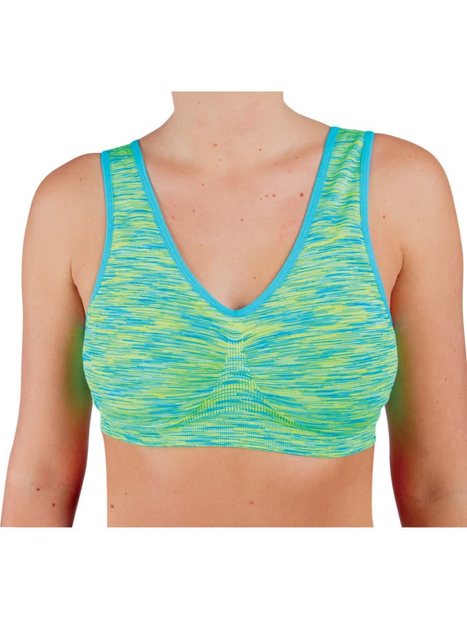 EVONA a.s. Dámská sportovní podprsenka FLO zelená/melír - PODPR.FLO ZELENÁ/MELÍR 2XL/3XL