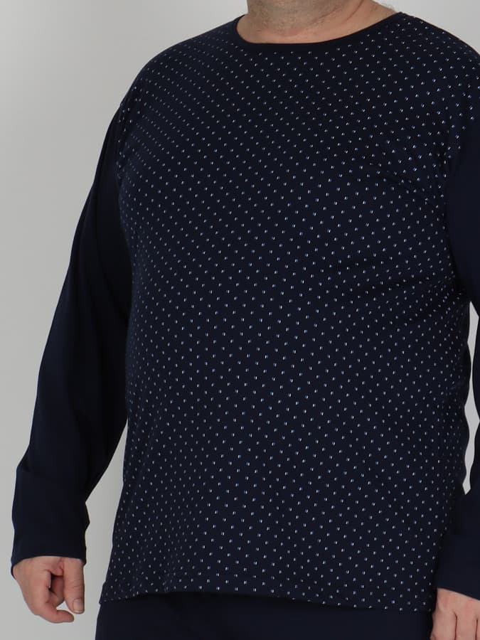 EVONA a.s. Pánské dlouhé pyžamo P BIGSTER 506 - P BIGSTER 506 3XL - náhled 2