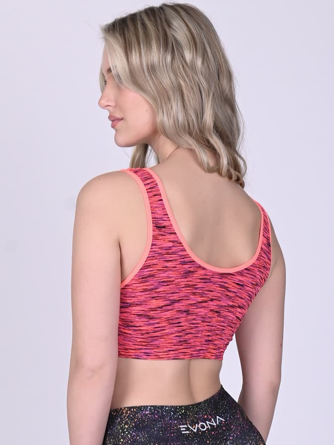 EVONA a.s. Dámská sportovní podprsenka FLO oranžová/melír - PODPR.FLO ORANŽOVÁ/MELÍR 2XL/3XL - náhled 2