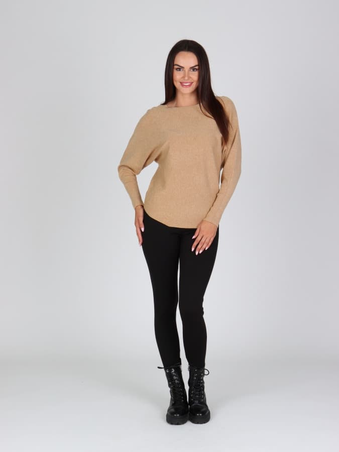 EVONA a.s. Dámský svetr MELANY béžový - MELANY BÉŽOVÁ UNI - náhled 2