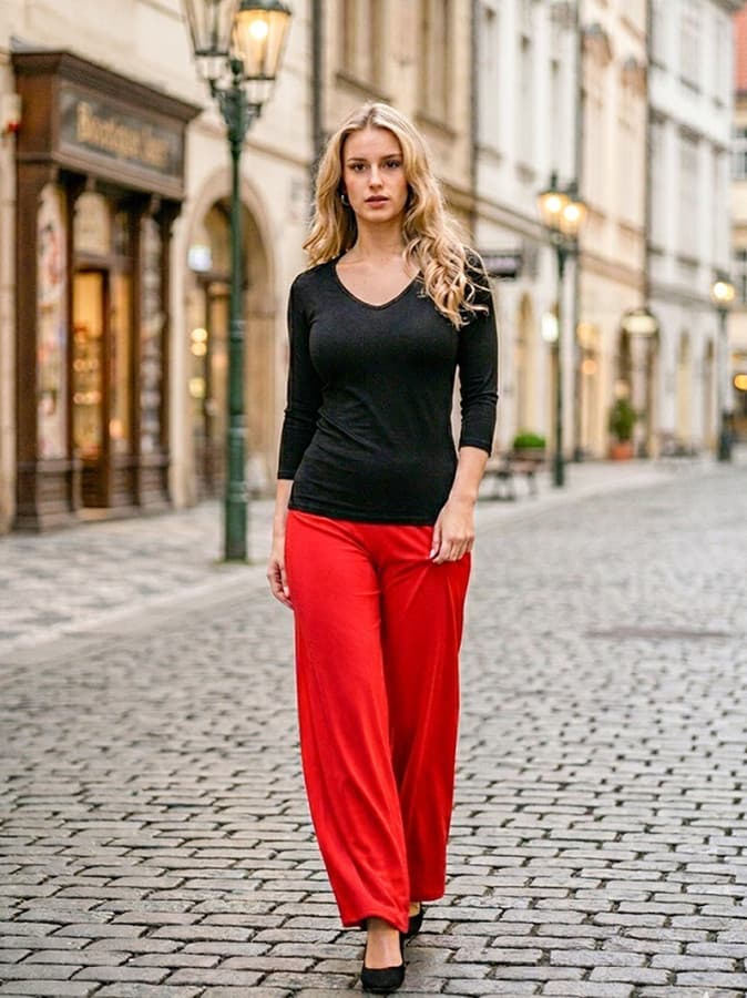 EVONA a.s. Dámské triko EBY V 023 černé - Dámské triko EBY V 023 černé 023