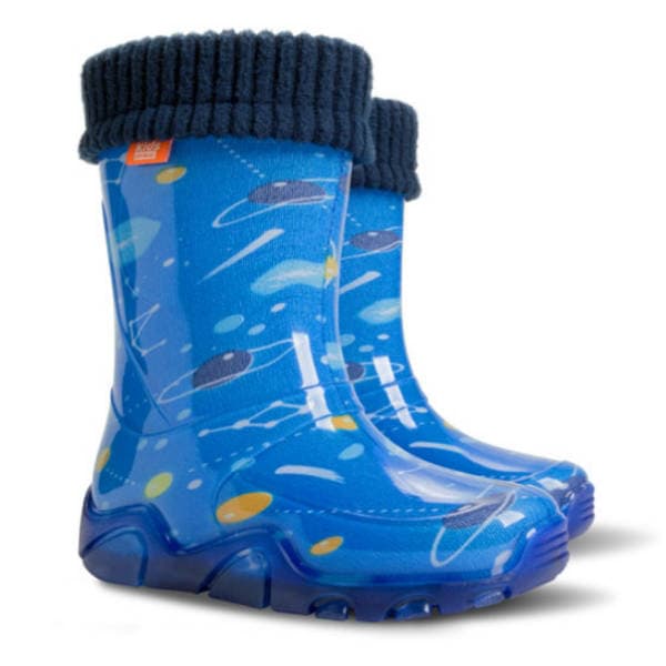 DEMAR STORMER LUX PRINT 0032 T kosmos Dětské zateplené holínky