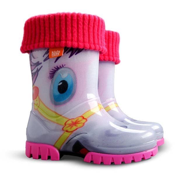 DEMAR Twister Lux Print 0039 HA pony Dětské zateplené holínky 28-29 0039HA_28-29