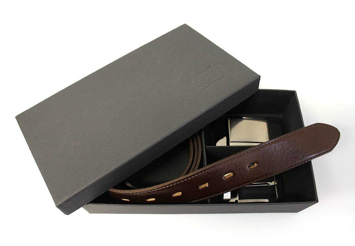 PENNY BELTS SET 506 35-020-22 A 4PS Pánský kožený opasek hnědý 100cm