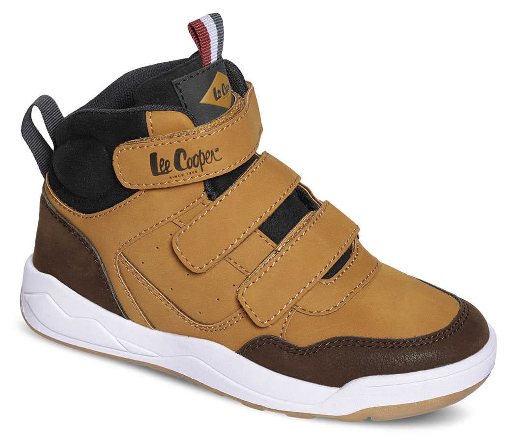 Lee Cooper LCJ-22-29-1322K Dětské zimní kotníkové boty hnědé 34