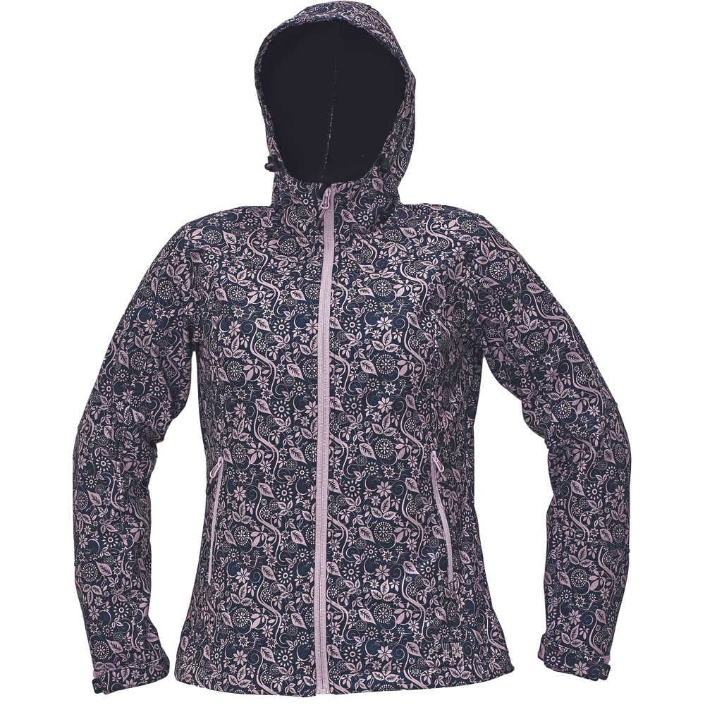 CRV YOWIE print Dámská softshellová bunda fialová