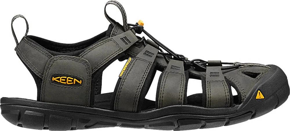 KEEN Clearwater CNX Leather Men Pánské sandály magnet/black 42,5 KEN1201079402S95