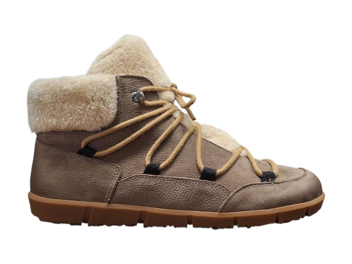 Wild 017-26023 Dámské celokožené barefoot kotníkové boty stone