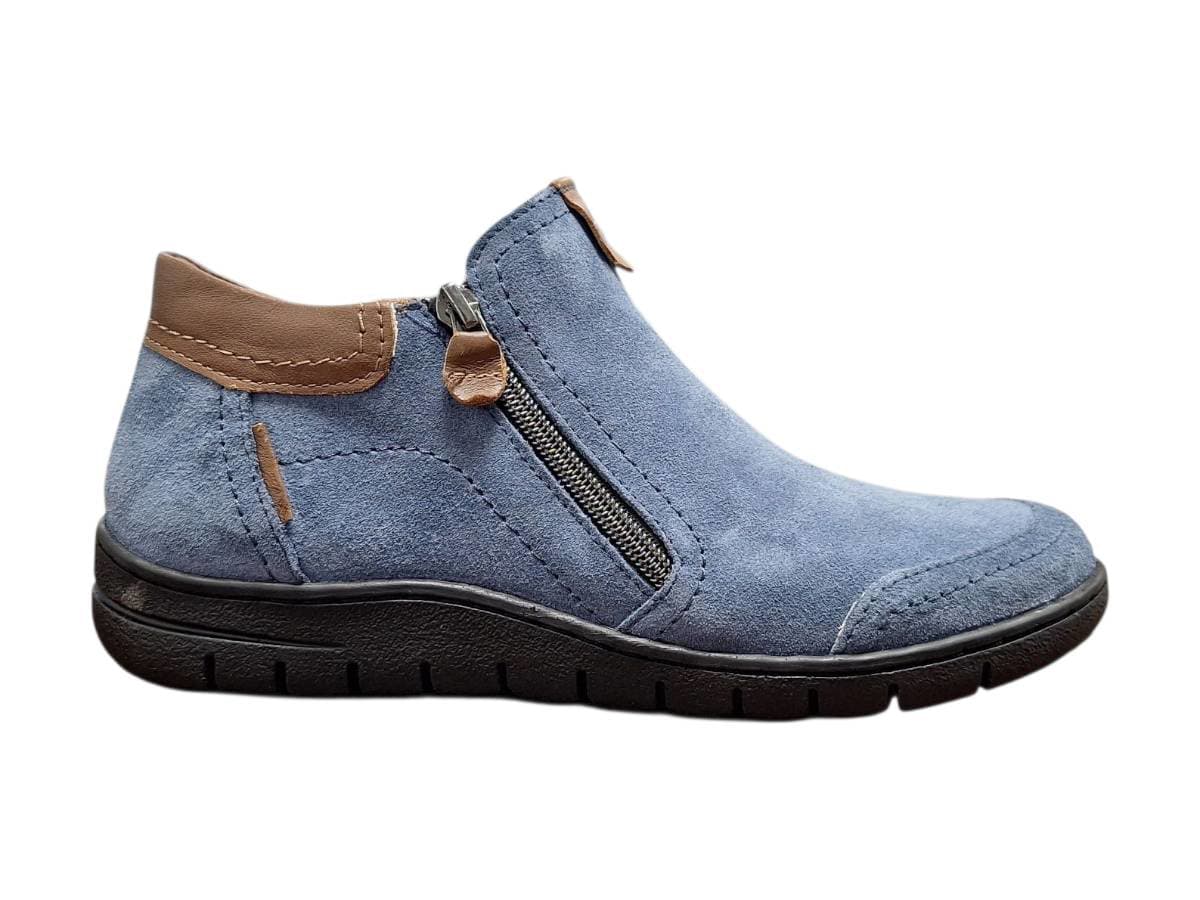 Wild R732 Jeans Dámské celokožené polobotky modré 36