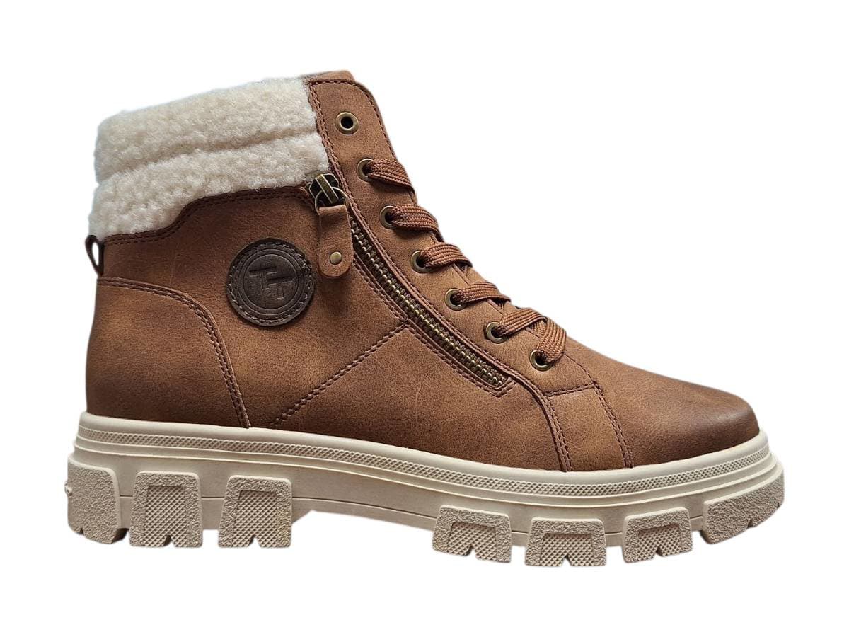 Tom Tailor 6390890023 Dámské kotníkové boty cognac 37