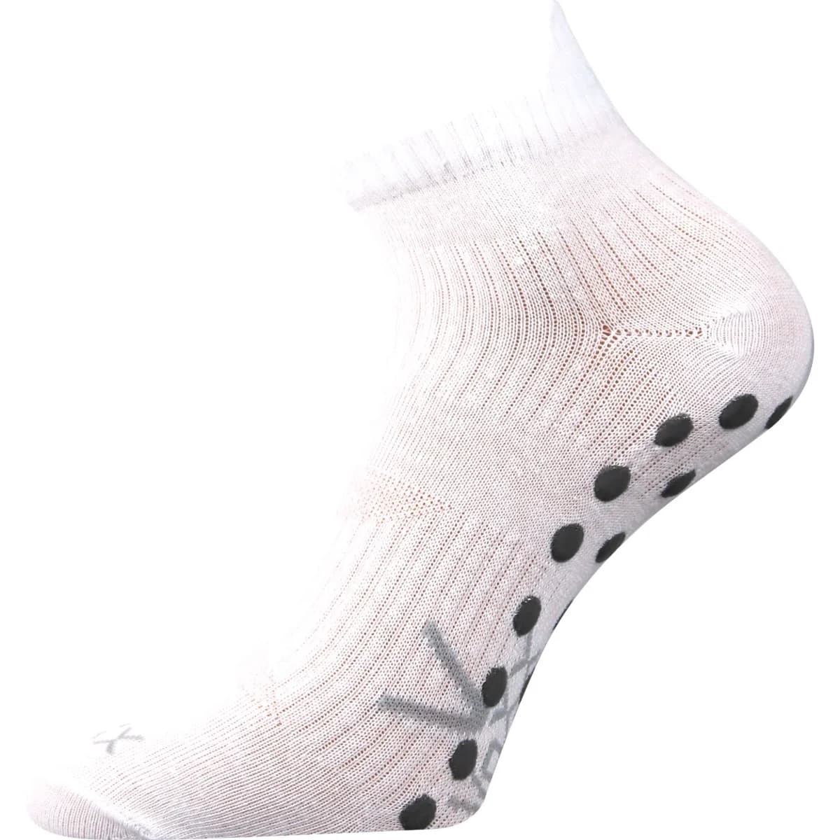 VOXX Ponožky krátké sportovní JOGA s ABS bílé (3 páry)