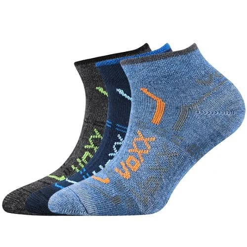 VOXX Ponožky dětské krátké slabé REXÍK 01 bavlněné MIX CHLAPECKÉ (3 páry) 20-24 113634