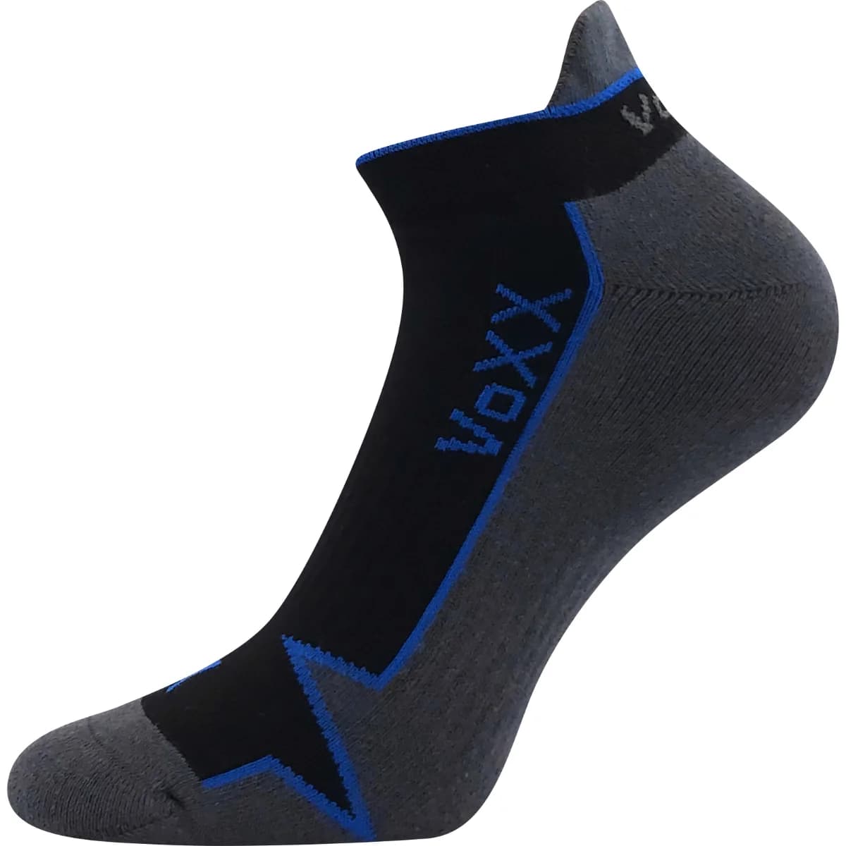 VOXX Ponožky bavlněné sportovní LOCATOR A černé s modrou (3 páry)