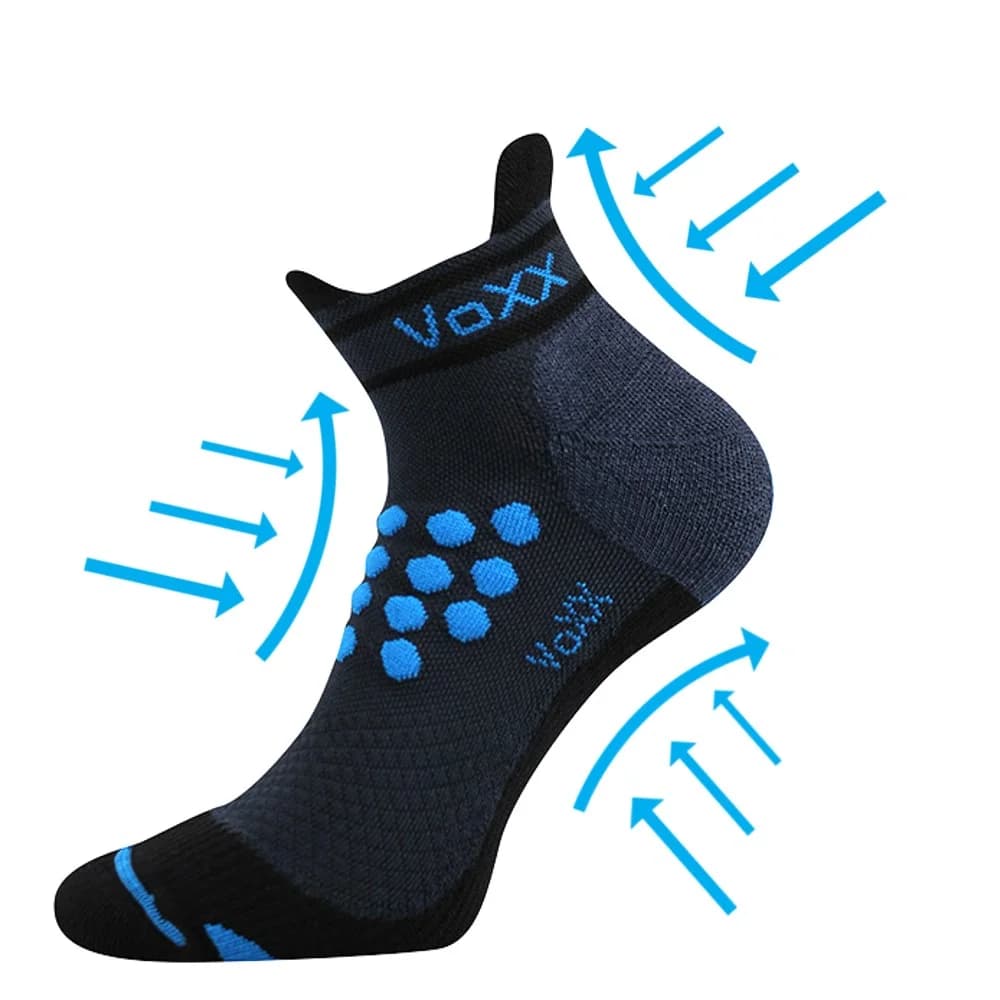 VOXX Ponožky kompresní sportovní SPRINTER nízké s ionty stříbra TMAVĚ MODRÉ