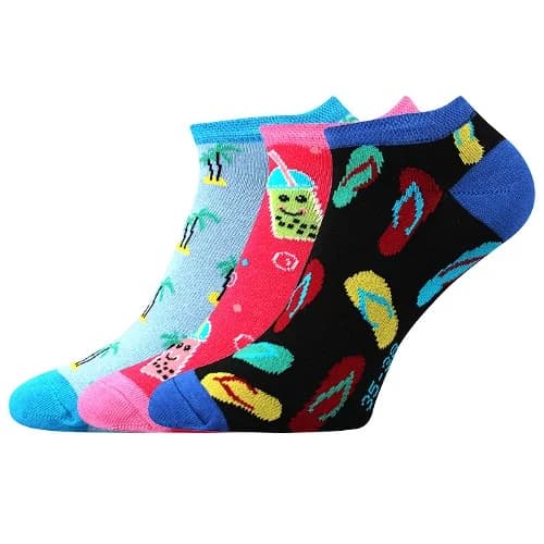 BOMA Ponožky unisex nízké PIKI 64 letní MIX A (3 páry) 35-38 117143