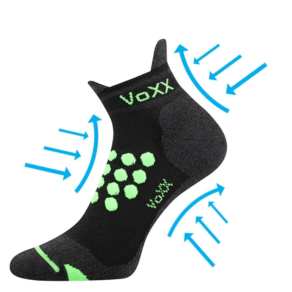VOXX Ponožky kompresní sportovní SPRINTER nízké s ionty stříbra ČERNÉ