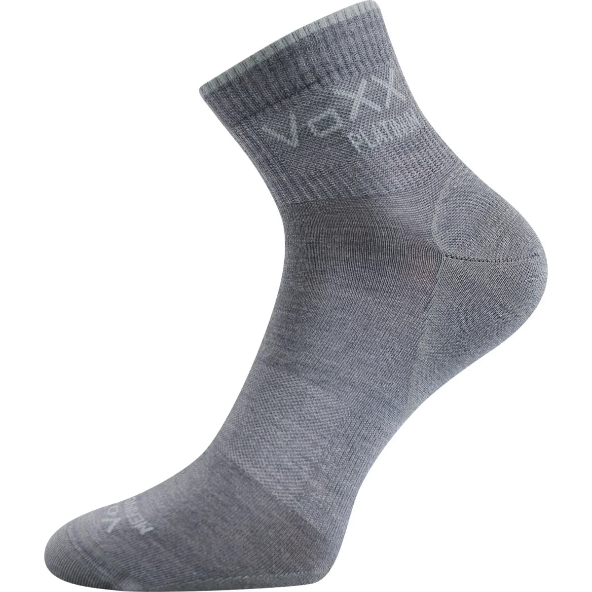 VOXX Ponožky slabé z merino RADIK s ionty stříbra SVĚTLE ŠEDÉ