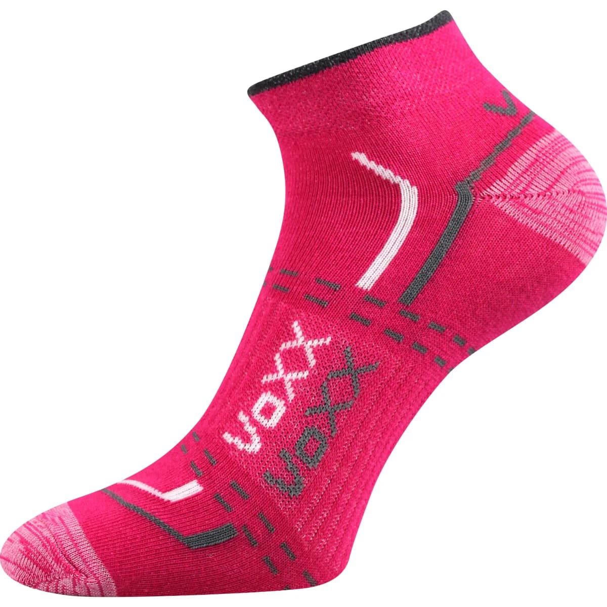 VOXX Ponožky krátké slabé REX 11 bavlněné MAGENTA (3 páry) 35-38 114568