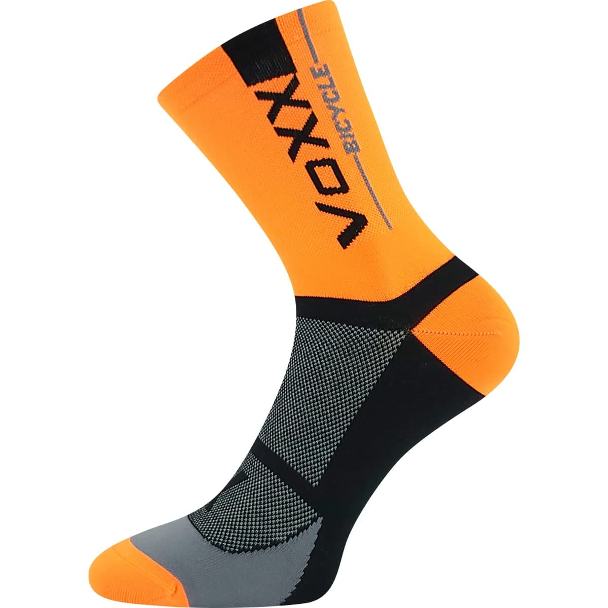 VOXX Ponožky cyklistické STELVIO sportovní NEON ORANŽOVÉ