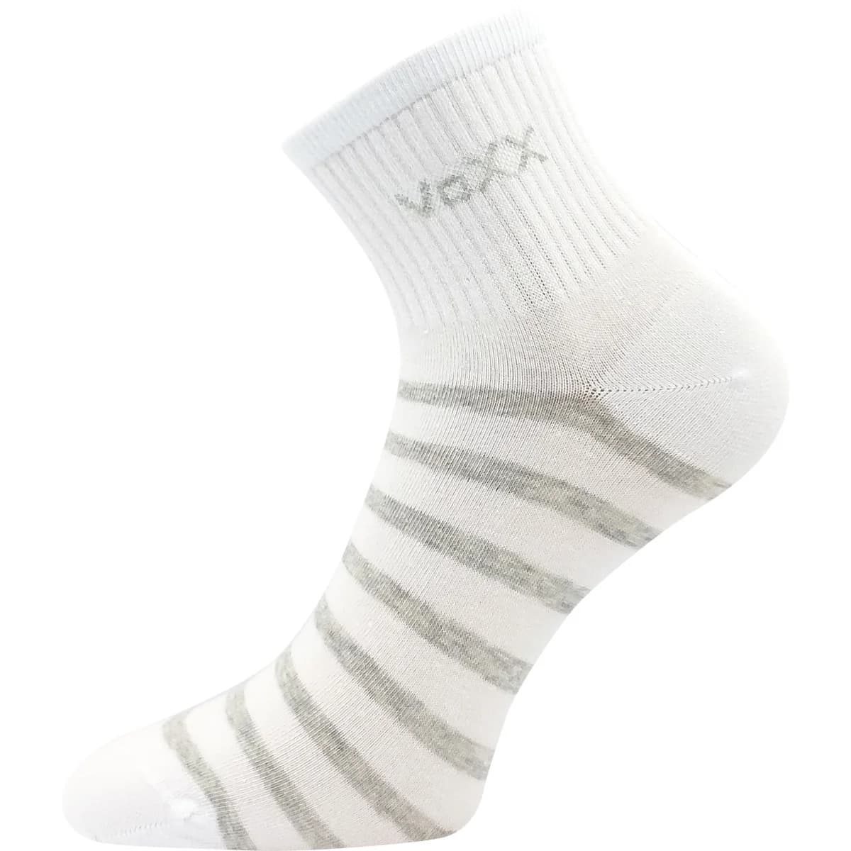 VOXX Ponožky dámské BOXANA letní pruhované BÍLÉ (3 páry) 35-38 120100