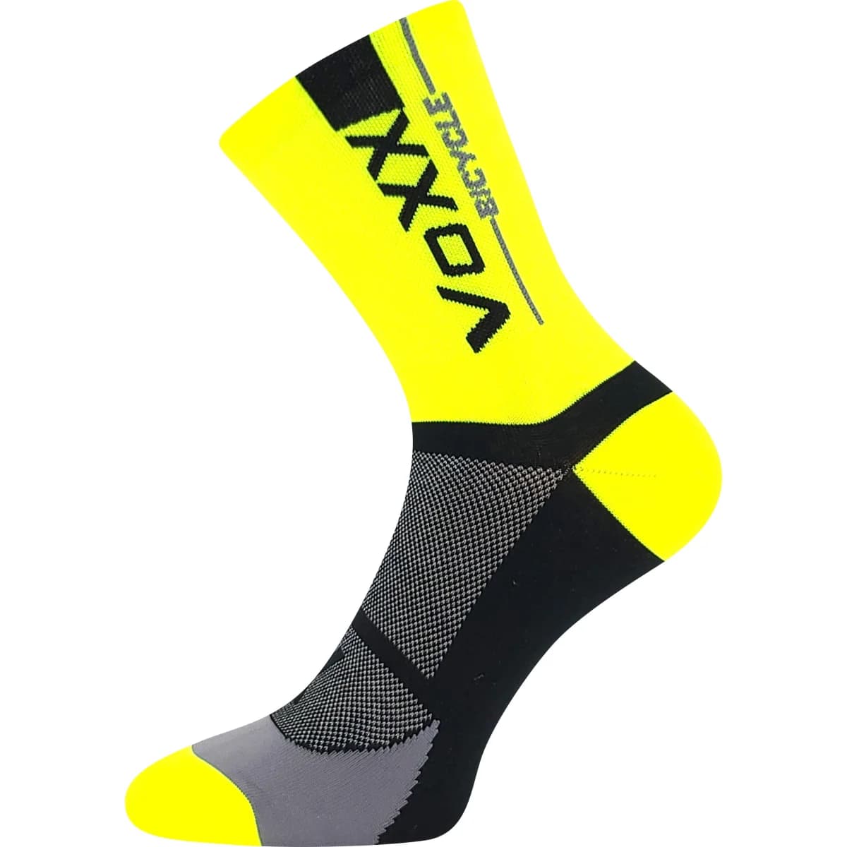 VOXX Ponožky cyklistické STELVIO sportovní NEON ŽLUTÉ