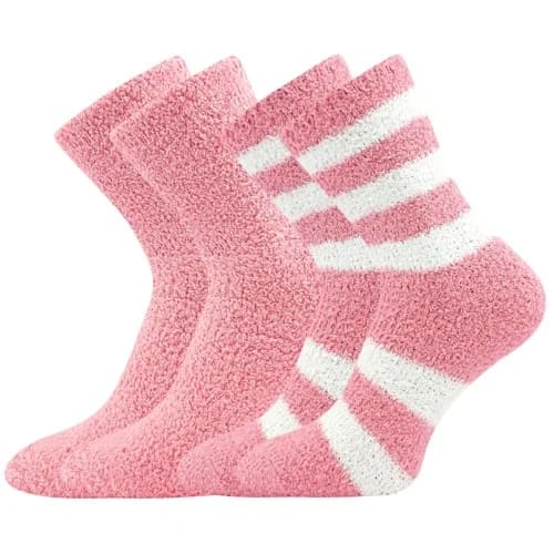 BOMA Ponožky dámské žinylkové SVĚTLANA 2pack RŮŽOVÉ 35-41 118609