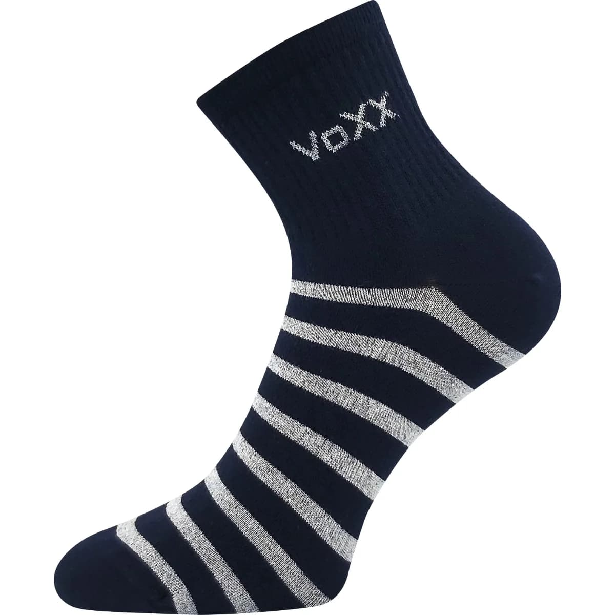 VOXX Ponožky dámské BOXANA letní pruhované TMAVĚ MODRÉ (3 páry) 35-38 120103