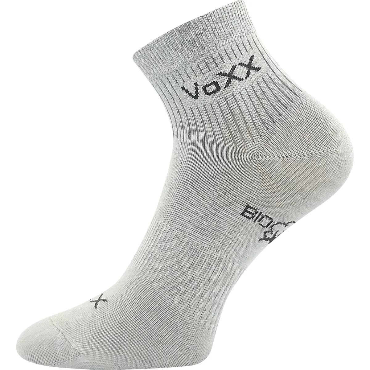 VOXX Ponožky sportovní z BIO bavlny BOBY světle šedé (3 páry)