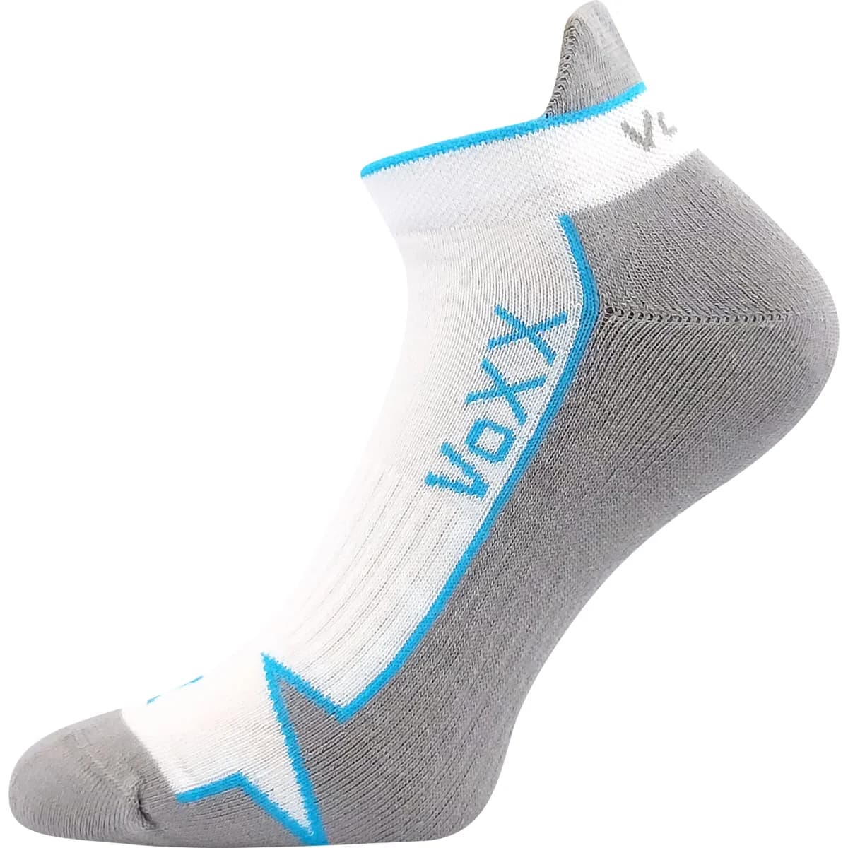 VOXX Ponožky bavlněné sportovní LOCATOR A bílé s modrou (3 páry)