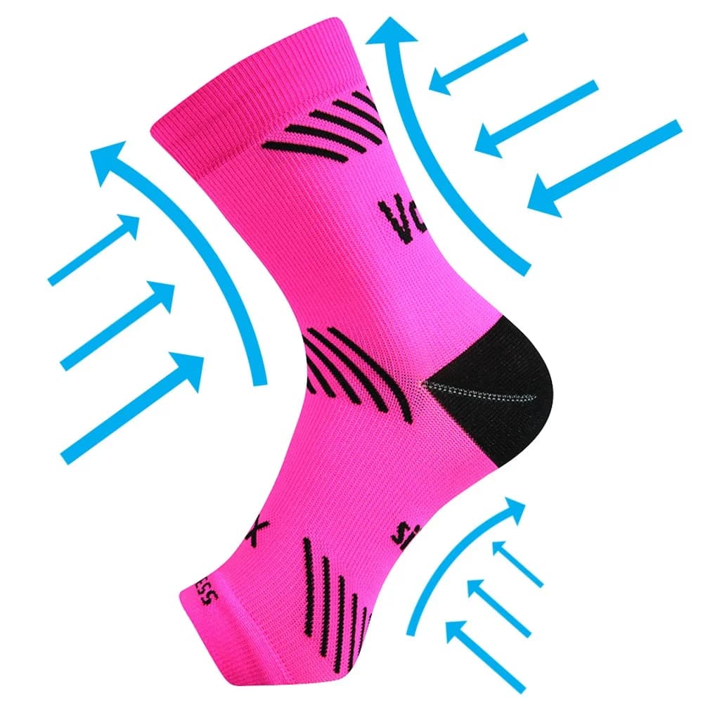 VOXX Návlek na kotník kompresní PROTECT s ionty stříbra NEON RŮŽOVÝ L-XL 112587