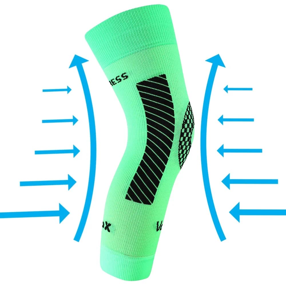 VOXX Návlek na koleno kompresní PROTECT s ionty stříbra NEON ZELENÝ L-XL 112542