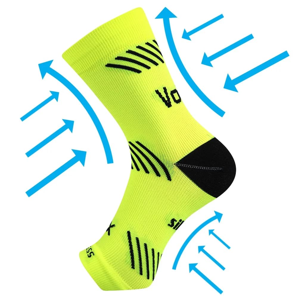 VOXX Návlek na kotník kompresní PROTECT s ionty stříbra NEON ŽLUTÝ L-XL 112590