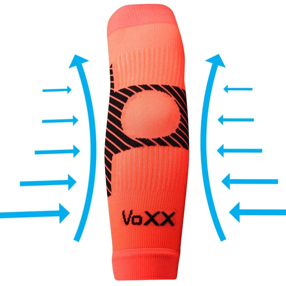 VOXX Návlek na loket kompresní PROTECT s ionty stříbra NEON ORANŽOVÝ L-XL 112604