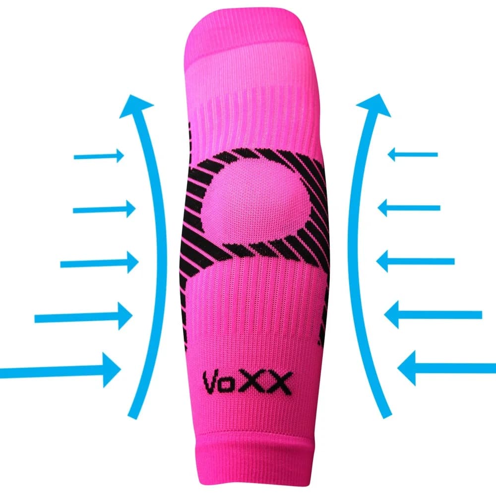 VOXX Návlek na loket kompresní PROTECT s ionty stříbra NEON RŮŽOVÝ L-XL 112605