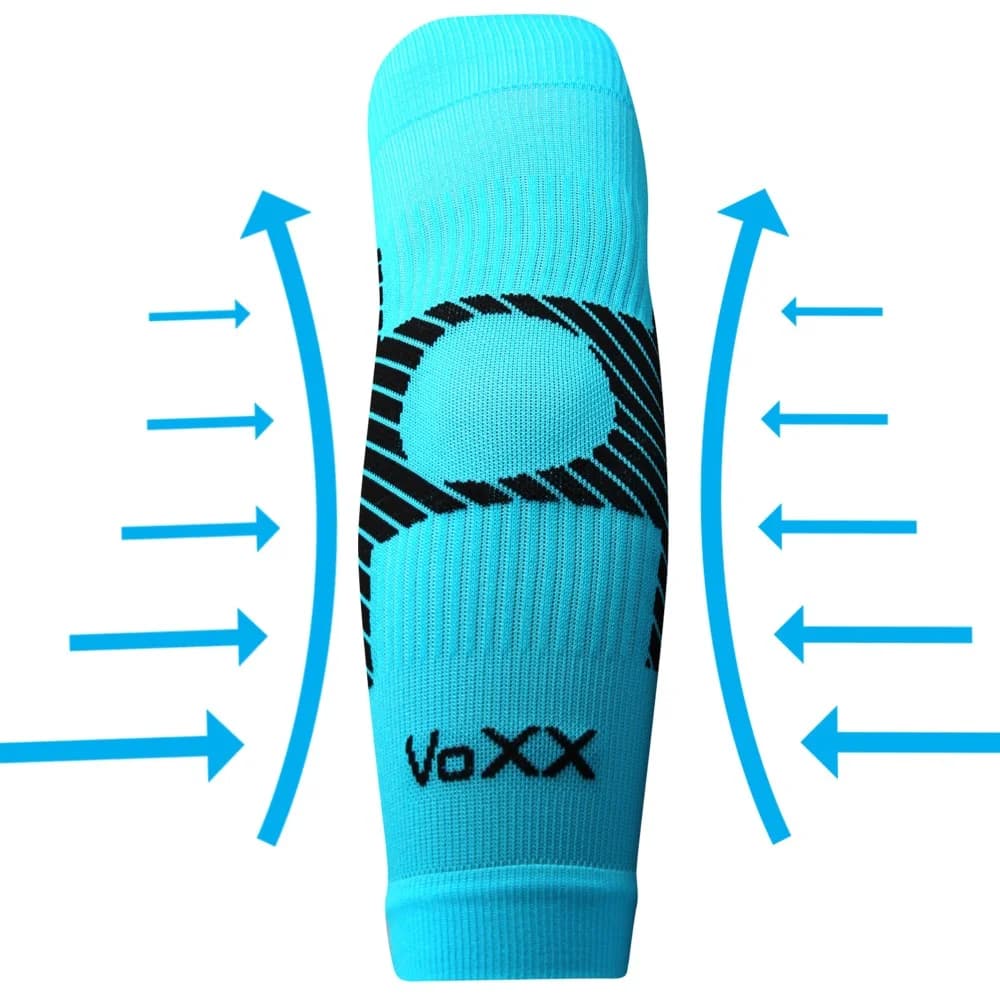 VOXX Návlek na loket kompresní PROTECT s ionty stříbra NEON TYRKYSOVÝ