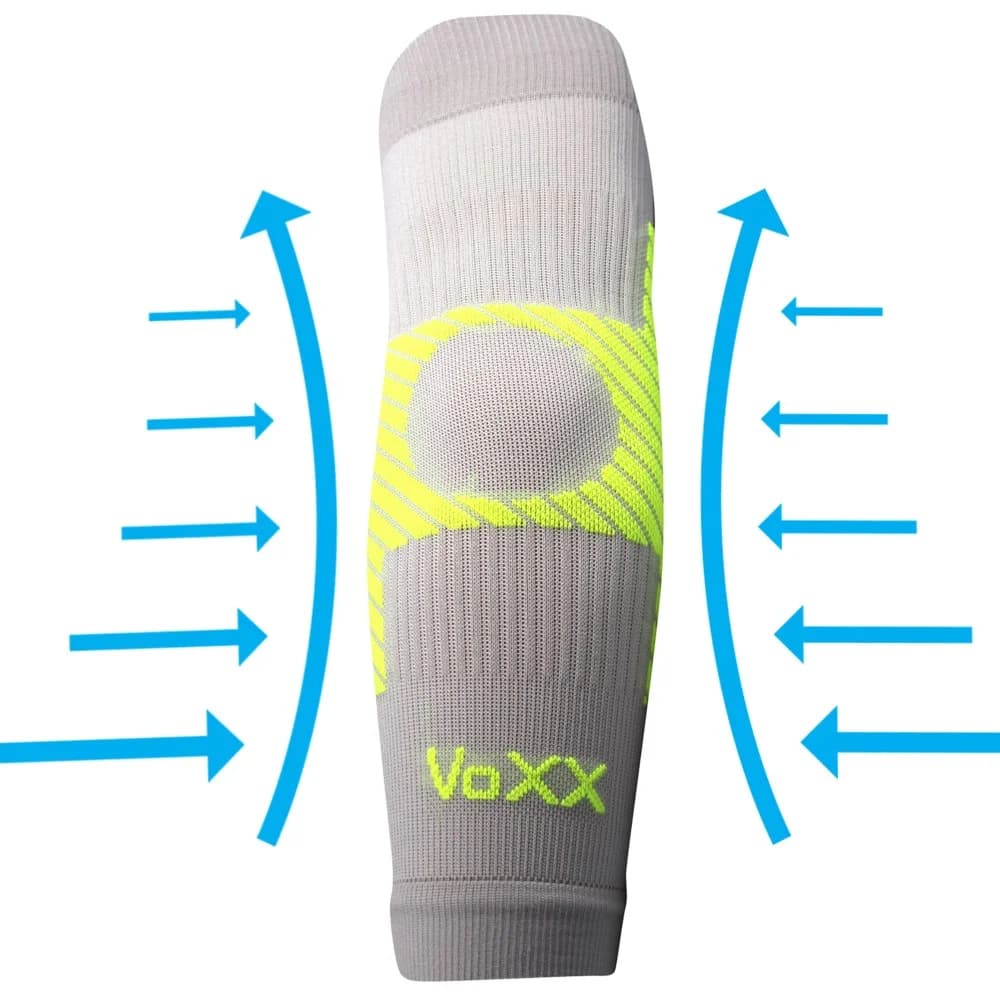VOXX Návlek na loket kompresní PROTECT s ionty stříbra SVĚTLE ŠEDÝ S-M 112615
