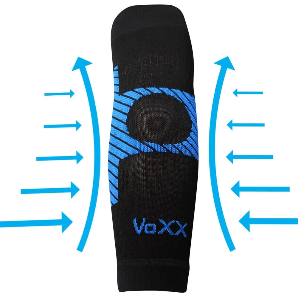 VOXX Návlek na loket kompresní PROTECT s ionty stříbra ČERNÝ