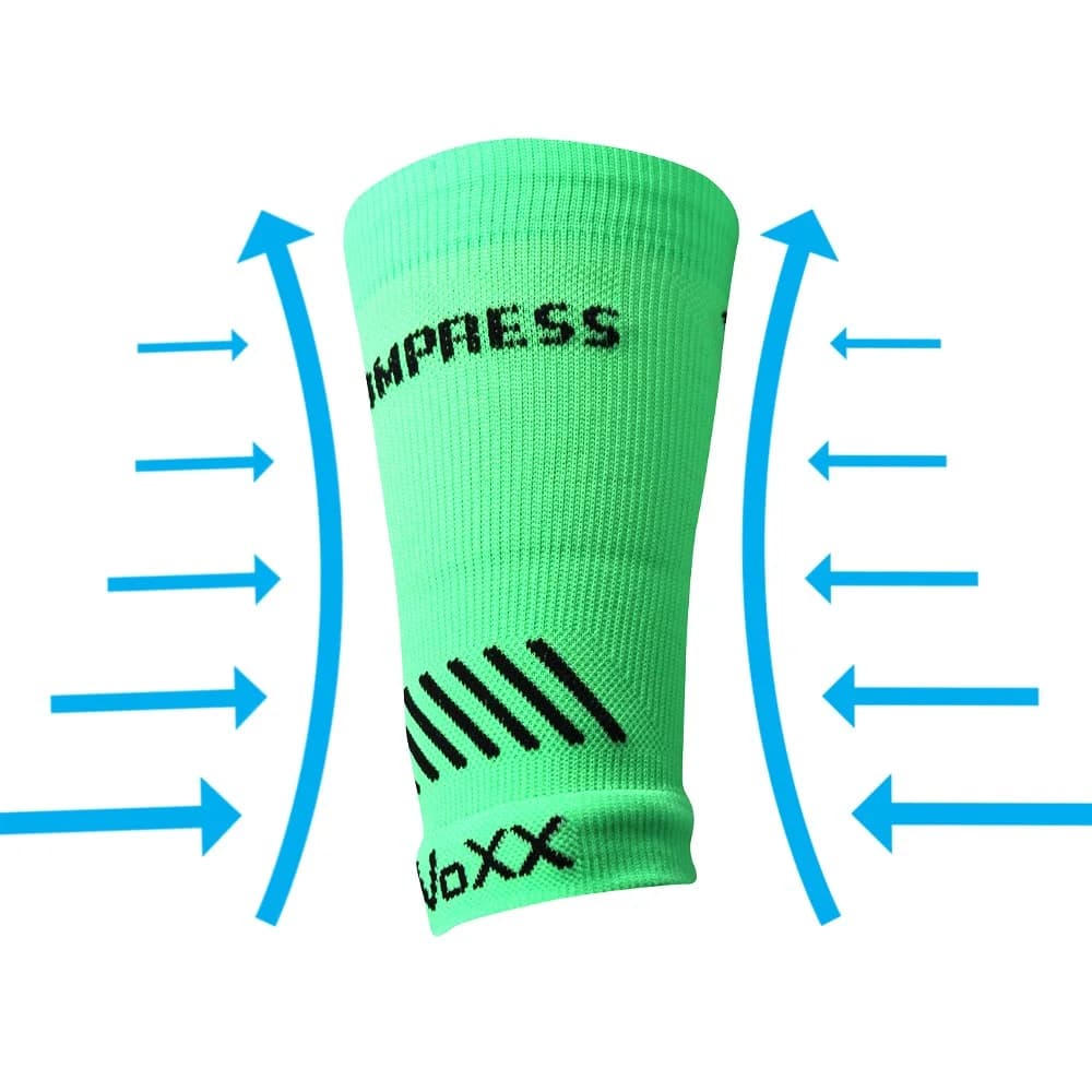 VOXX Návlek na zápěstí kompresní PROTECT s ionty stříbra NEON ZELENÝ L-XL 112625