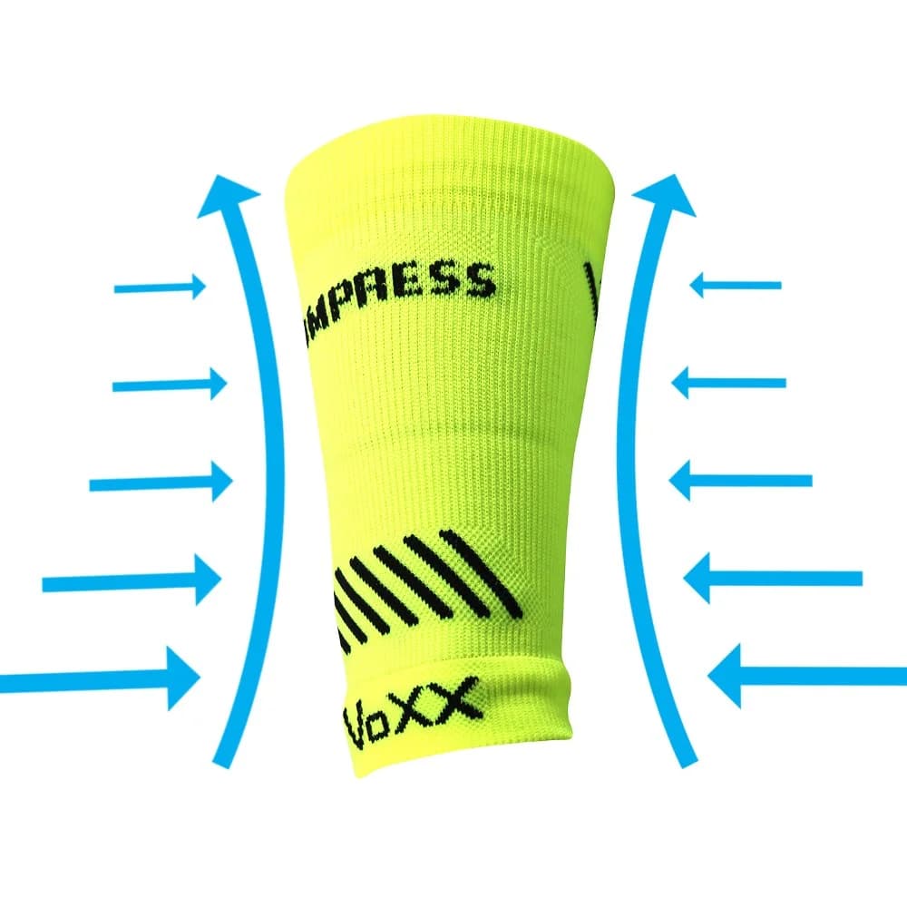 VOXX Návlek na zápěstí kompresní PROTECT s ionty stříbra NEON ŽLUTÝ