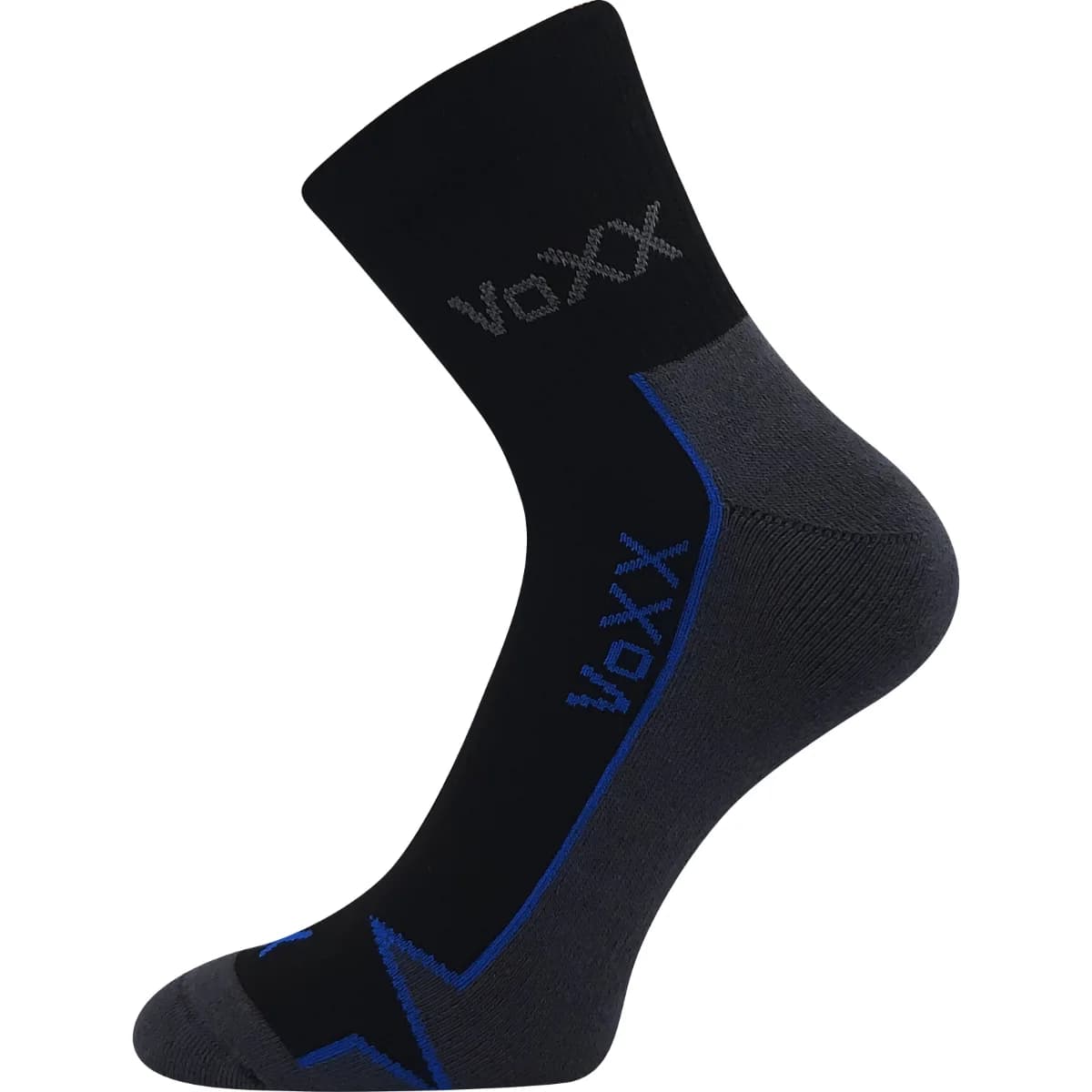 VOXX Ponožky bavlněné sportovní LOCATOR B černé s modrou