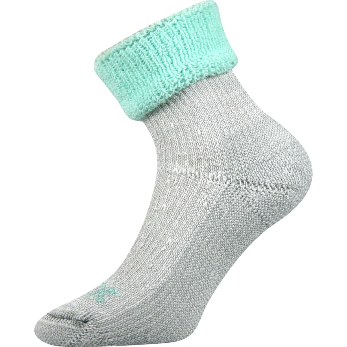 VOXX Ponožky zimní dámské QUANTA z merino vlny SVĚTLE ZELENÉ 39-42 105674